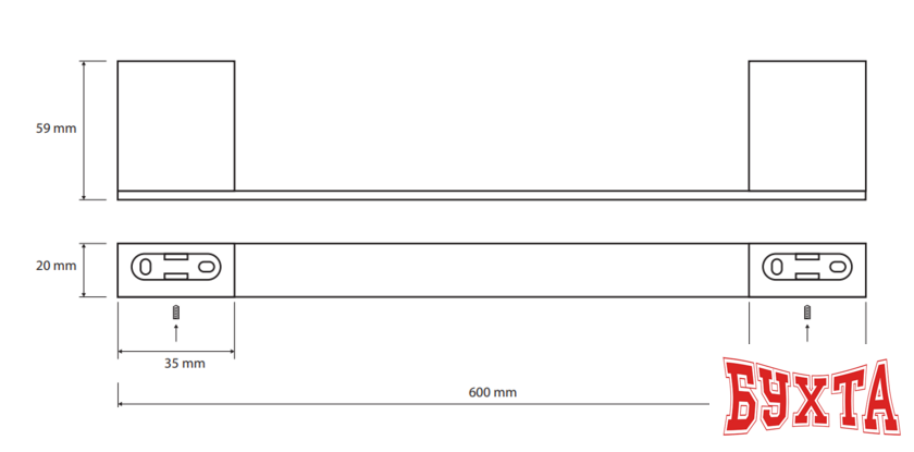 Держатель для полотенца Bemeta Nero 135004040 2