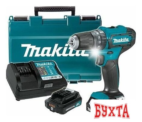 Ударная дрель-шуруповерт Makita HP333DWAE (с 2-мя АКБ, кейс) 1