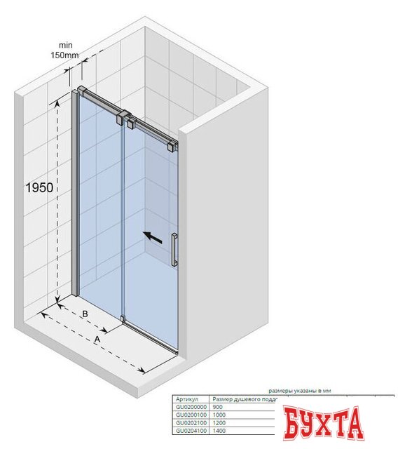 Душевая дверь Riho Ocean G006003120 3
