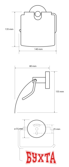 Держатель для туалетной бумаги Bemeta White 104112014 2