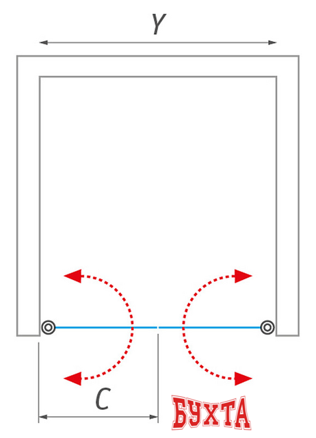 Душевая дверь Roth Lega Lift Line LZCN2/80 (хром/прозрачное) 5