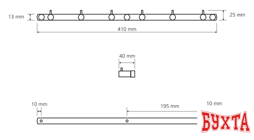 Крючок для ванны Bemeta Omega 104606112 2