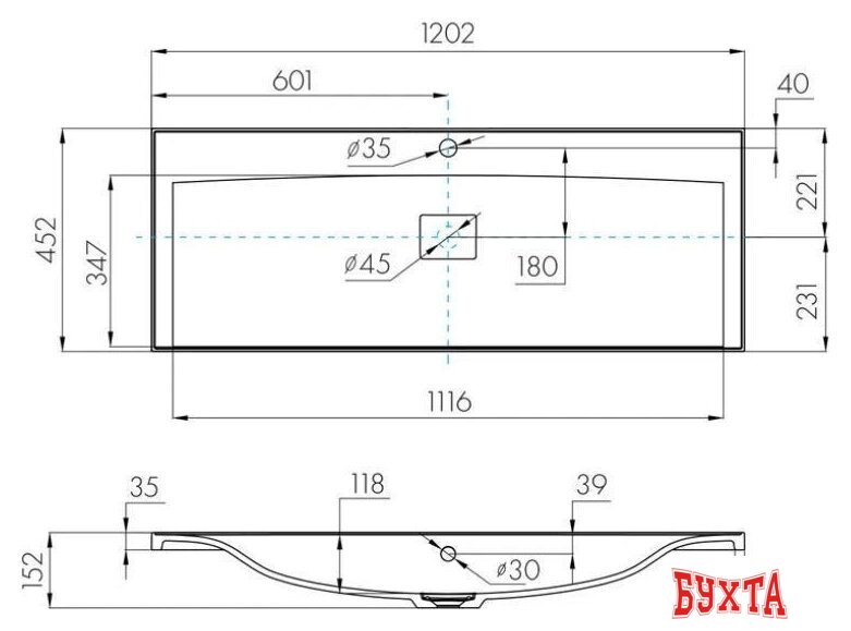 Умывальник Акватон Айрис М 120 1A73283KAG010 4