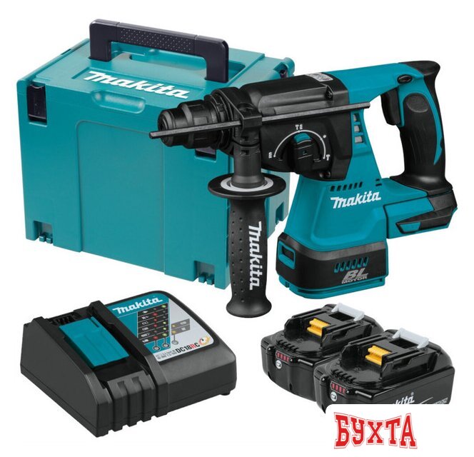 Перфоратор Makita DHR242RTJ (с 2-мя АКБ, кейс)