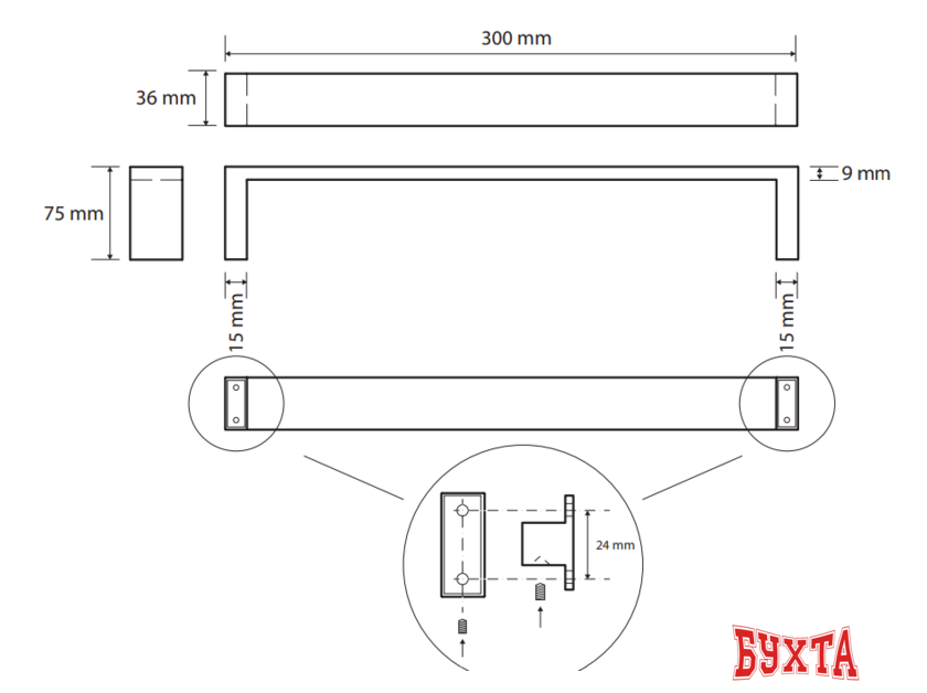 Держатель для полотенца Bemeta Gamma 145804012 2