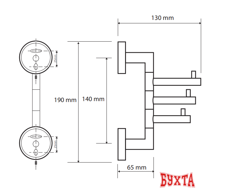 Крючок для ванны Bemeta Neo 104206075 2