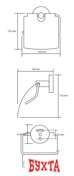 Держатель для туалетной бумаги Bemeta Brilo 161112010 2