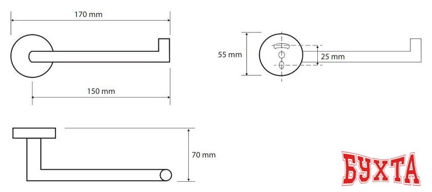 Держатель для туалетной бумаги Bemeta Dark 104212030 2