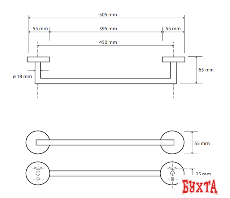 Держатель для полотенца Bemeta Omega 104204022 2