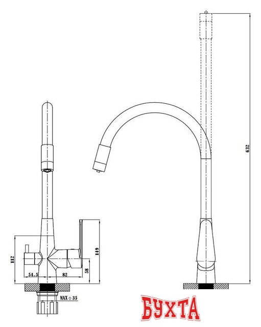 Смеситель Esko Coral CL03CrB 2