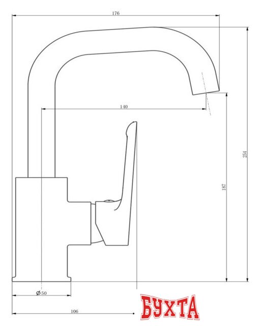 Смеситель Esko Lagos LG26M 2