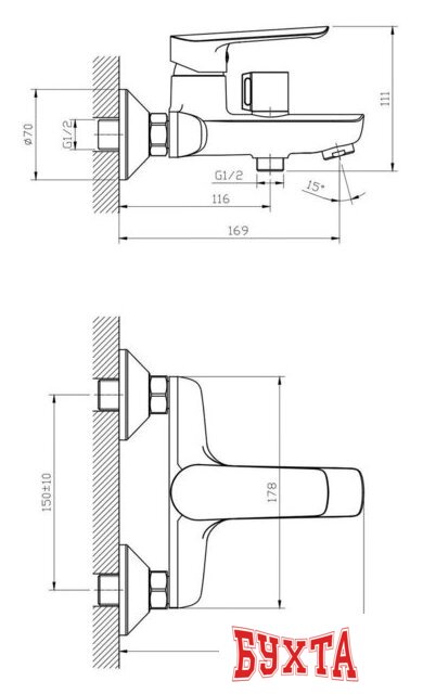Смеситель Esko Lagos Black LG54AB 2
