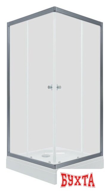Душевой уголок Triton Вента-Блэк 80x80 (хром, с поддоном) 1