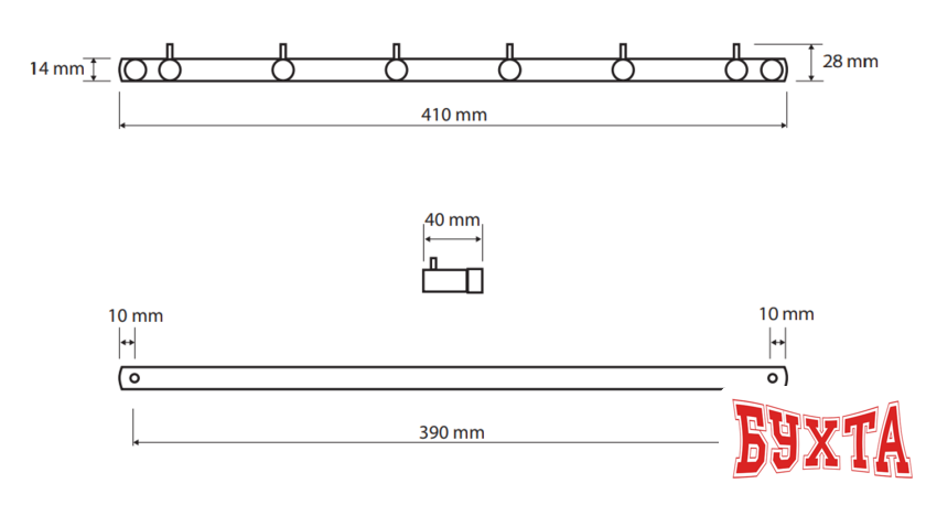 Крючок для ванны Bemeta Neo 104606115 2