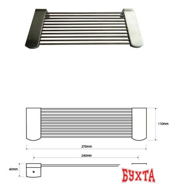 Мебель для ванных комнат Bemeta Полка Dark 146102270 2