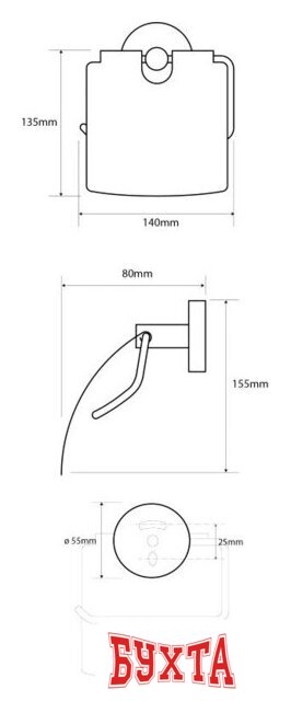 Держатель для туалетной бумаги Bemeta Omega 104112012R 2