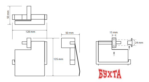 Держатель для туалетной бумаги Bemeta Gamma 145812012 2