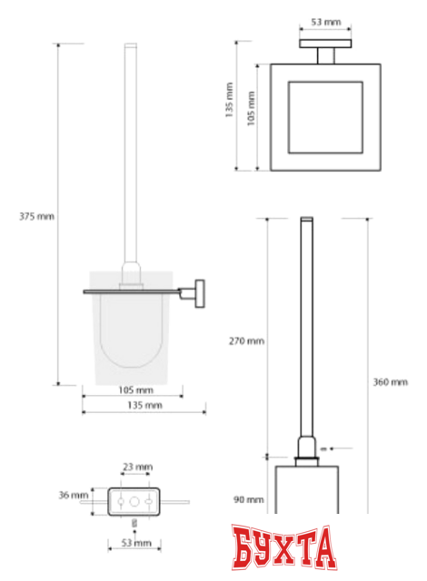 Ершик для унитаза Bemeta Niki 153113012 2