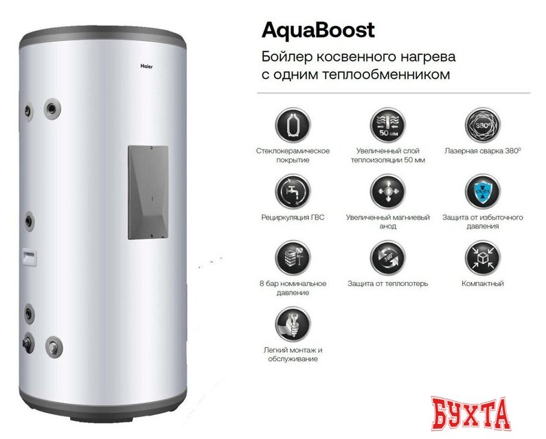 Бойлер косвенного нагрева Haier AquaBoost 1.300F 2