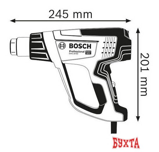 Промышленный фен Bosch GHG 20-63 Professional 06012A6201 3
