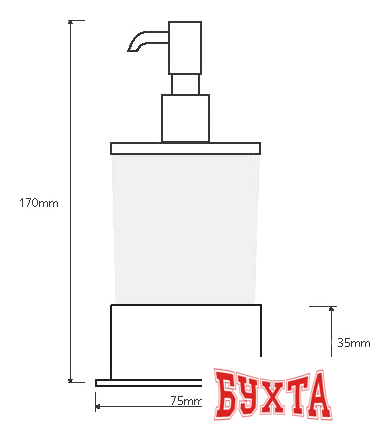 Дозатор для жидкого мыла Bemeta Plaza 140109161 2