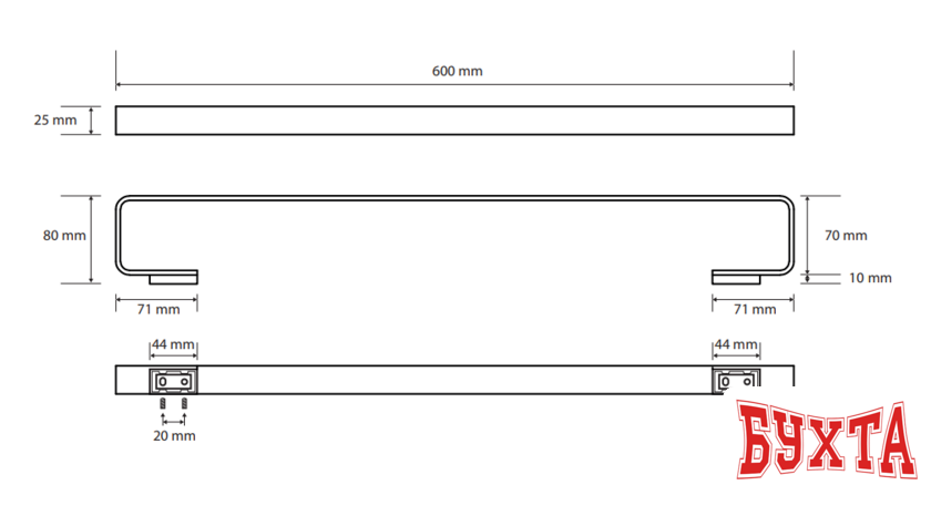 Держатель для полотенца Bemeta Solo 139104282 2