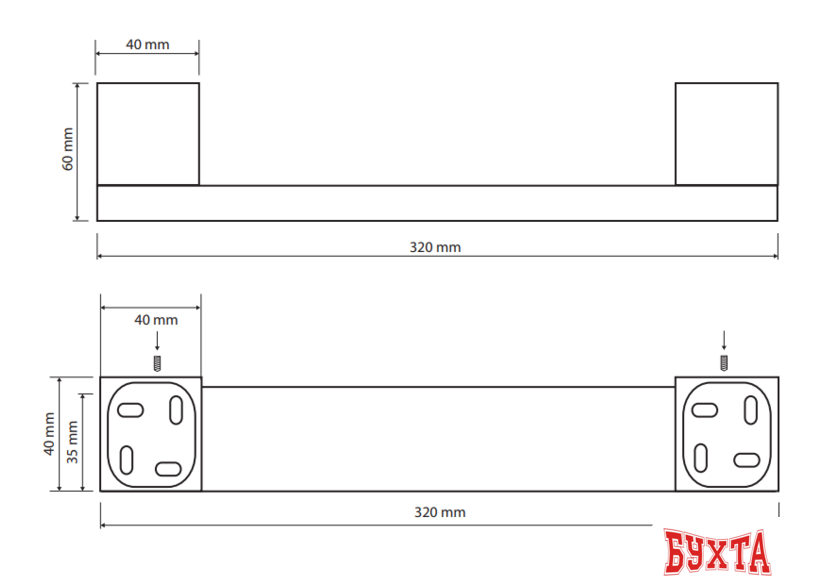Поручень Bemeta Nero 135507670 2