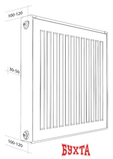 Стальной панельный радиатор Royal Thermo Compact C11-500-1100 RAL9016 4