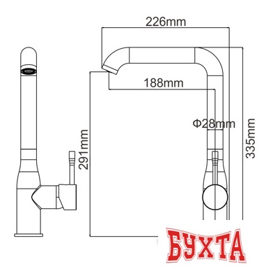 Смеситель Ledeme H98 L4698U (серый) 2