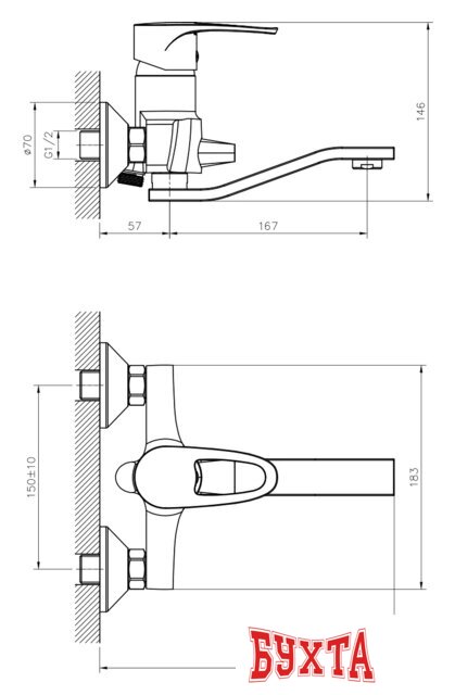 Смеситель Decoroom DR70044 2