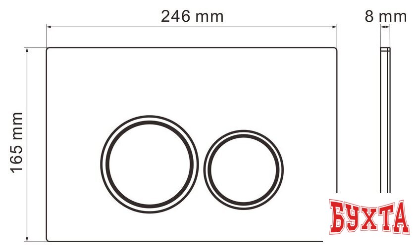 Панель смыва Roxen Santi 410260BG 4