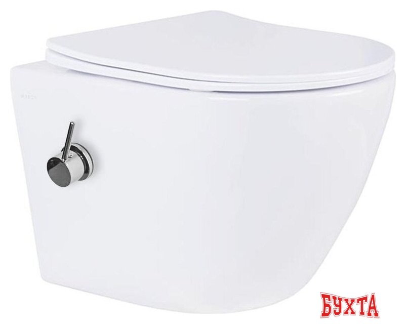 Унитаз подвесной Roxen Antares Bidet в комплекте с инсталляцией StounFix Dual Fresh 6 в 1 966135 (кнопка: серый бетон) 3