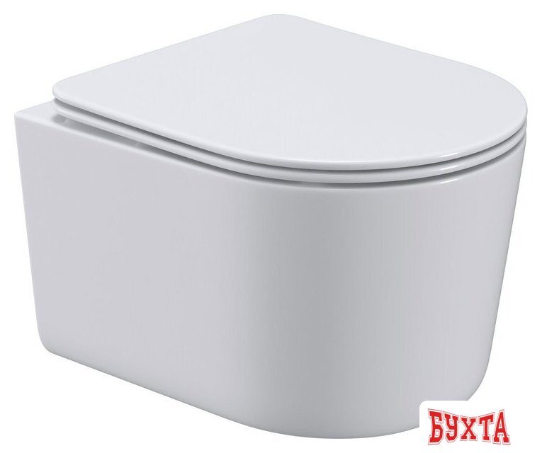 Унитаз подвесной Roxen Simple Compact в комплекте с инсталляцией StounFix Dual Fresh 6 в 1 966428 (кнопка: серый бетон) 3