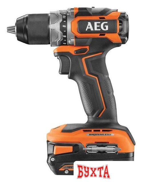 Дрель-шуруповерт AEG Powertools BS 18SBL-202C 4935472277 (с 2-мя АКБ, кейс) 2