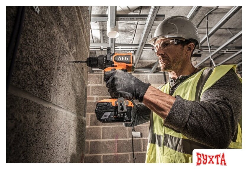 Ударная дрель-шуруповерт AEG Powertools BSB 18BL2-602K 4935481043 (с 2-мя АКБ, кейс) 4