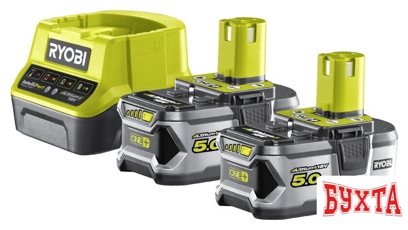 Аккумулятор с зарядным устройством Ryobi RC18120-250 ONE+ 5133003364 (18В/5.0 а*ч + 18В)