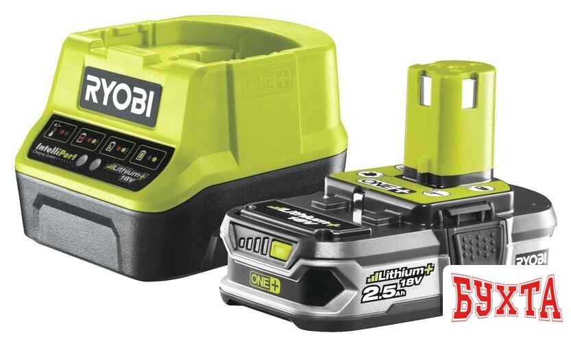 Аккумулятор с зарядным устройством Ryobi RC18120-125 ONE+ 5133003359 (18В/2.5 а*ч + 18В) 1