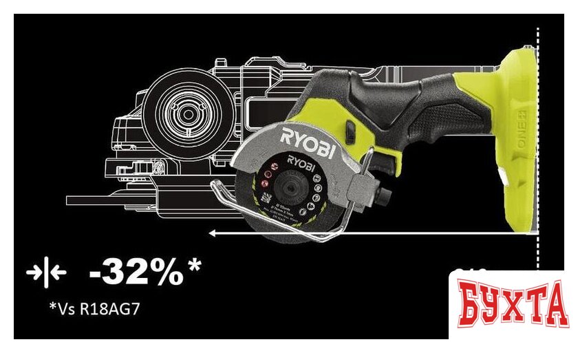 Дисковая (циркулярная) пила Ryobi RCT18C-0 5133004953 (без АКБ) 4
