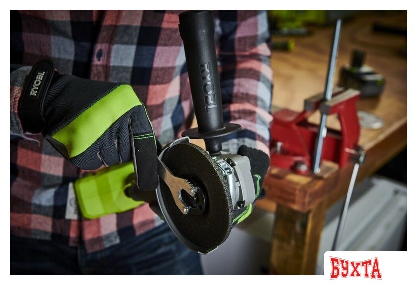Угловая шлифмашина Ryobi RAG18125-0 5133005403 (без АКБ) 4