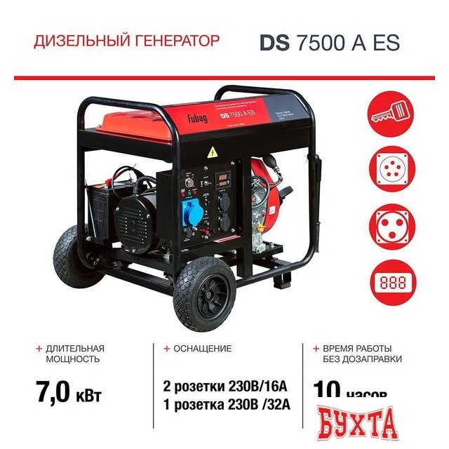 Дизельный генератор Fubag DS 7500 A ES 5