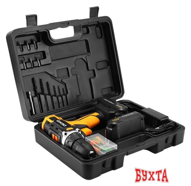 Дрель-шуруповерт Deko Banger 16V 080-1003 (с 2-мя АКБ, кейс, оснастка) 2