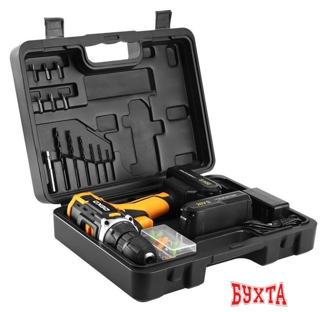 Дрель-шуруповерт Deko Banger 20V 080-1005 (с 2-мя АКБ, кейс, оснастка) 2