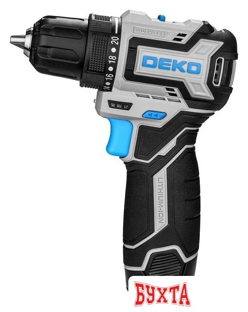 Дрель-шуруповерт Deko Loner 12V Pro 085-1011 (с 2-мя АКБ, кейс) 2