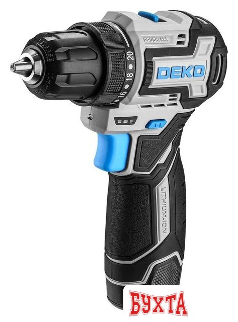 Дрель-шуруповерт Deko Loner 12V Pro 085-1011 (с 2-мя АКБ, кейс) 3