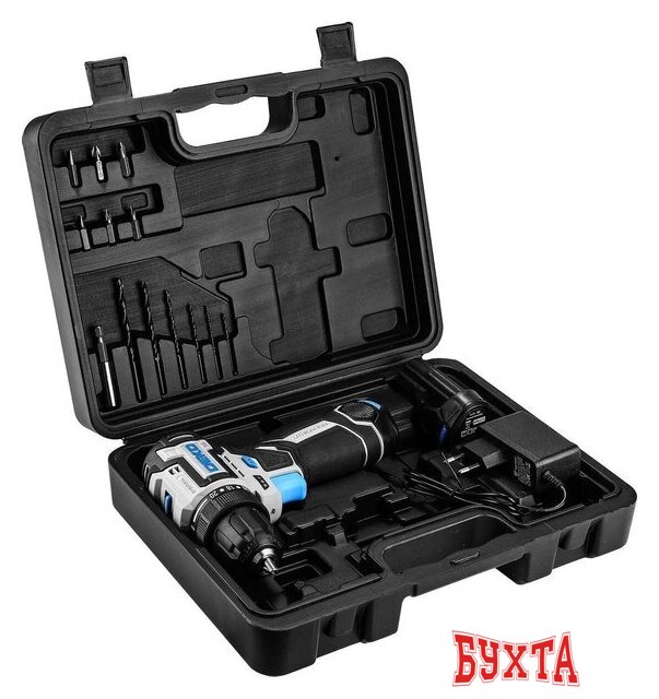 Дрель-шуруповерт Deko Loner 12V Pro 085-1011 (с 2-мя АКБ, кейс) 4