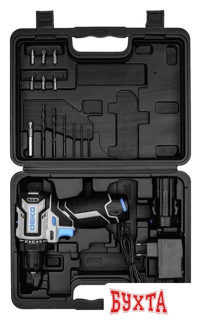 Дрель-шуруповерт Deko Loner 12V Pro 085-1011 (с 2-мя АКБ, кейс) 5