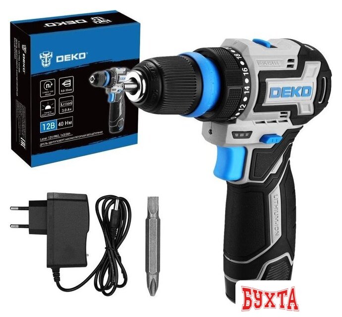 Дрель-шуруповерт Deko Loner 12V PRO 085-1121 (с 1-им АКБ) 2