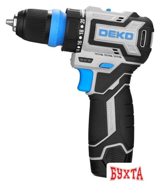 Дрель-шуруповерт Deko Loner 12V PRO 085-1122 (с 2-мя АКБ, кейс) 4