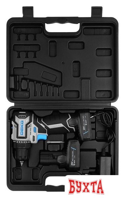Дрель-шуруповерт Deko Loner 20V PRO 085-1010 (с 2-мя АКБ, кейс) 5
