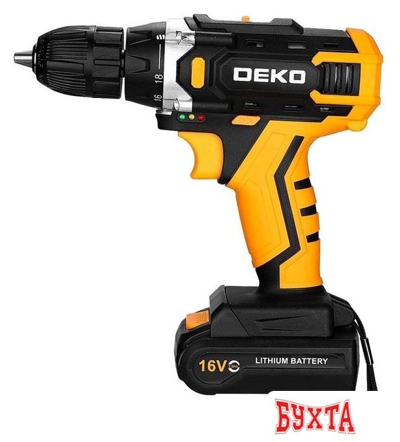 Дрель-шуруповерт Deko Sharker 16V 083-1108 (с 2-мя АКБ, кейс) 3